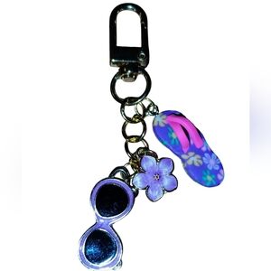 Hand Crafted Purple Bag Charm/Key Chain